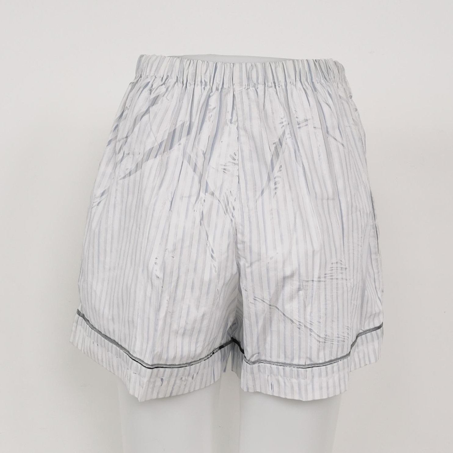Prada Prada Striped Logo Cotton Shorts for Women 0089 Size 36" / US 14 / IT 50 - 2 Thumbnail