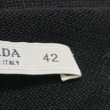 Prada Prada Black Cotton Knit Top for Women 0089 Size L / US 10 / IT 46 - 5 Thumbnail
