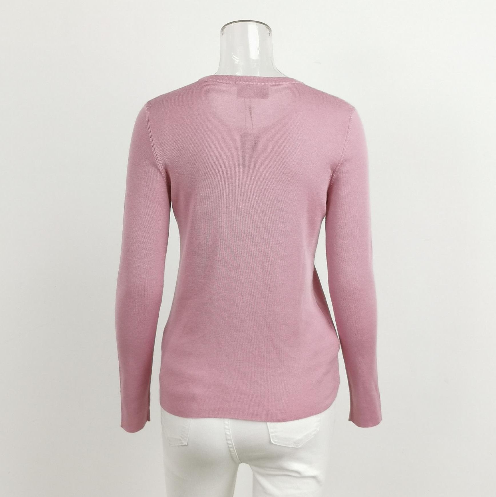Prada Prada Pink Velvet Blend Knit Sweater 0089 Size L / US 10 / IT 46 - 2 Thumbnail
