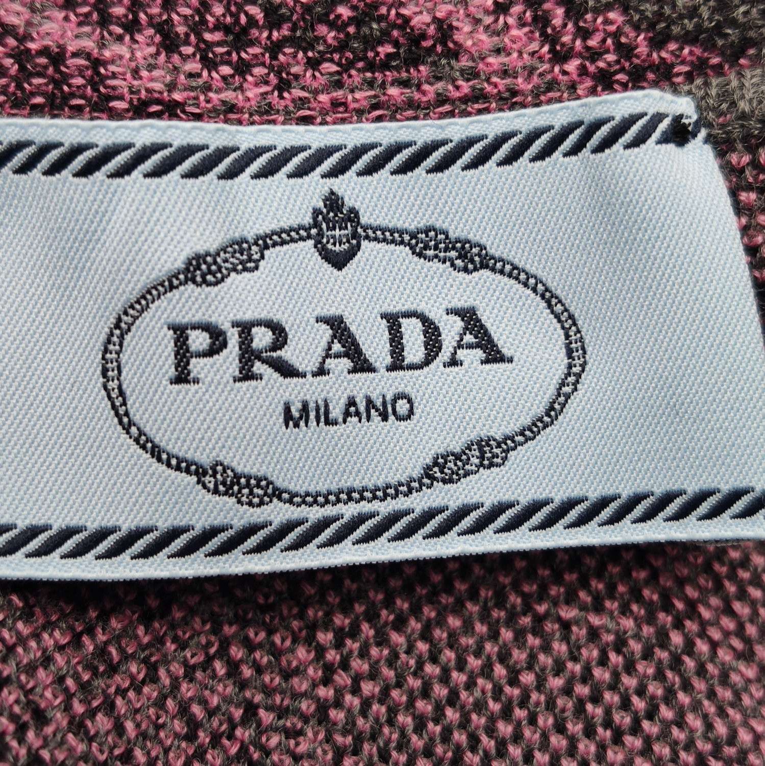 Prada Prada Colorblock V-Neck Knit Cardigan 0089 Size L / US 10 / IT 46 - 4 Thumbnail