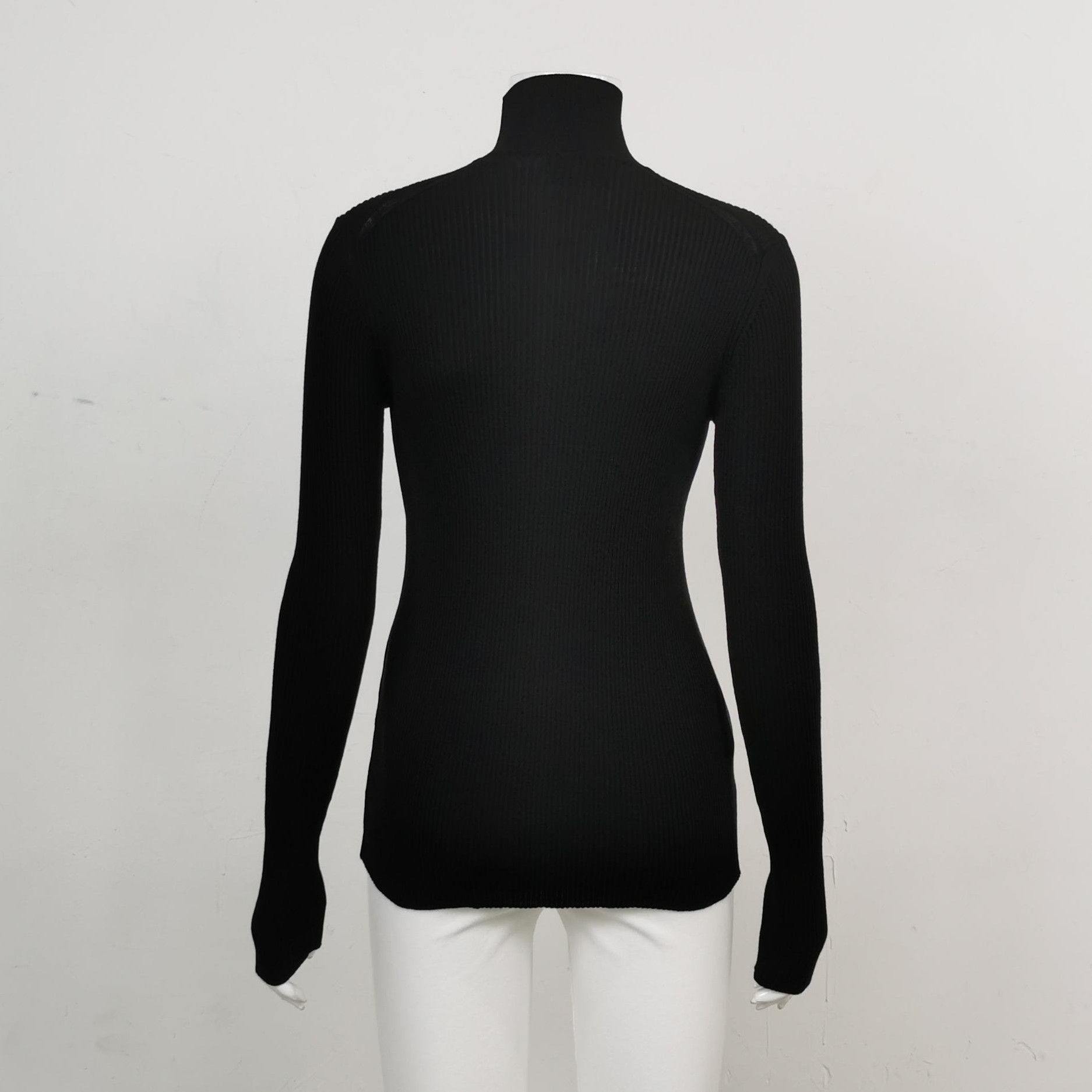 Prada Prada Black Wool Turtleneck Long Sleeve Sweater 0089 Size S / US 4 / IT 40 - 2 Thumbnail