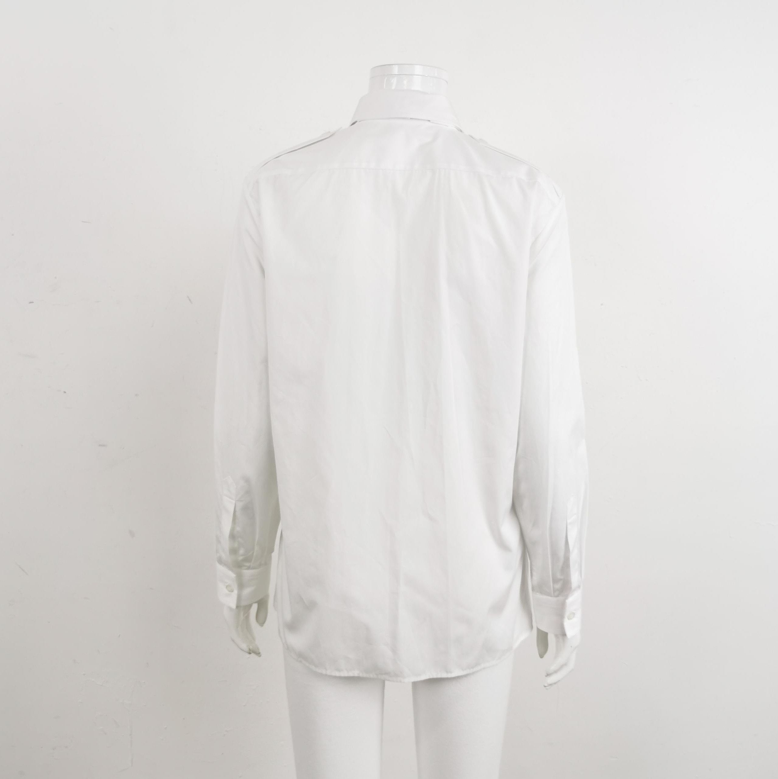 Prada Prada Long Sleeve Collared Shirt with Tie 0089 Size XXS / US 00 / IT 34 - 2 Thumbnail