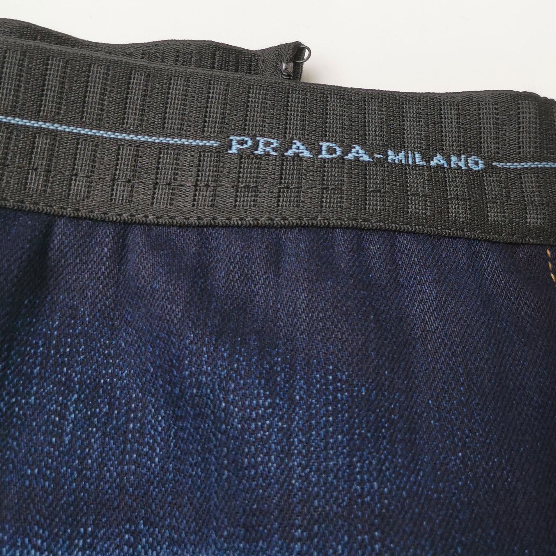 Prada Prada Logo Cotton Denim Pants for Women 0089 Size 38" / US 16 / IT 52 - 3 Thumbnail