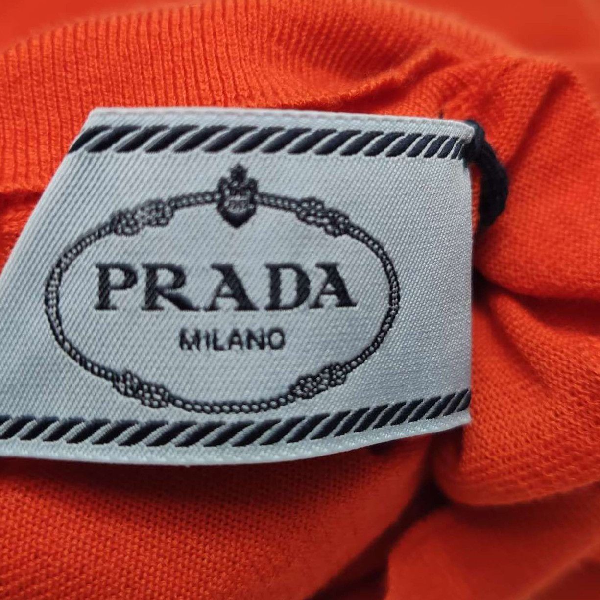 Prada Prada Orange Logo Turtleneck Sweater for Women 0089 Size XXS / US 00 / IT 34 - 5 Thumbnail