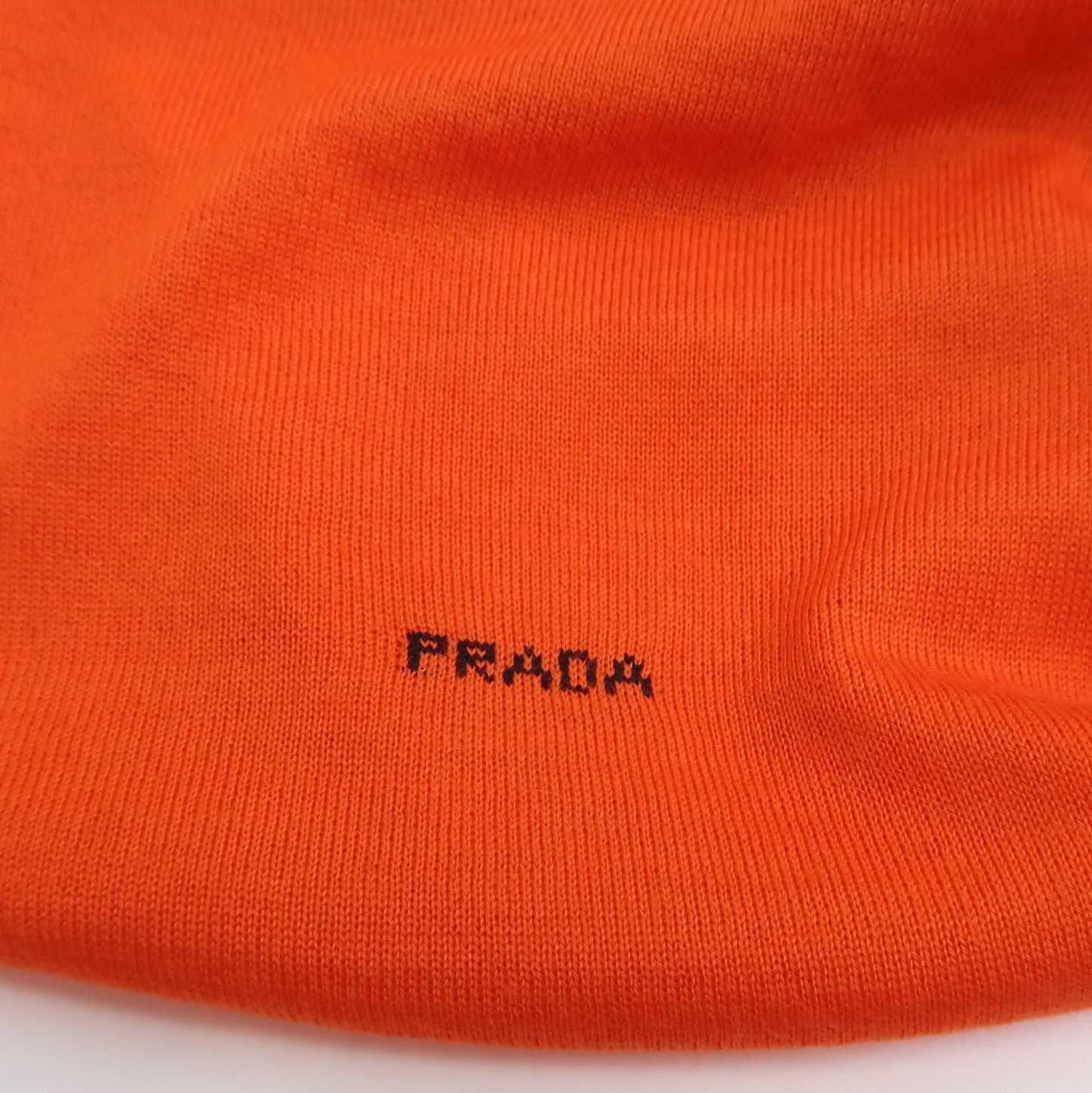 Prada Prada Orange Logo Turtleneck Sweater for Women 0089 Size XXS / US 00 / IT 34 - 3 Thumbnail