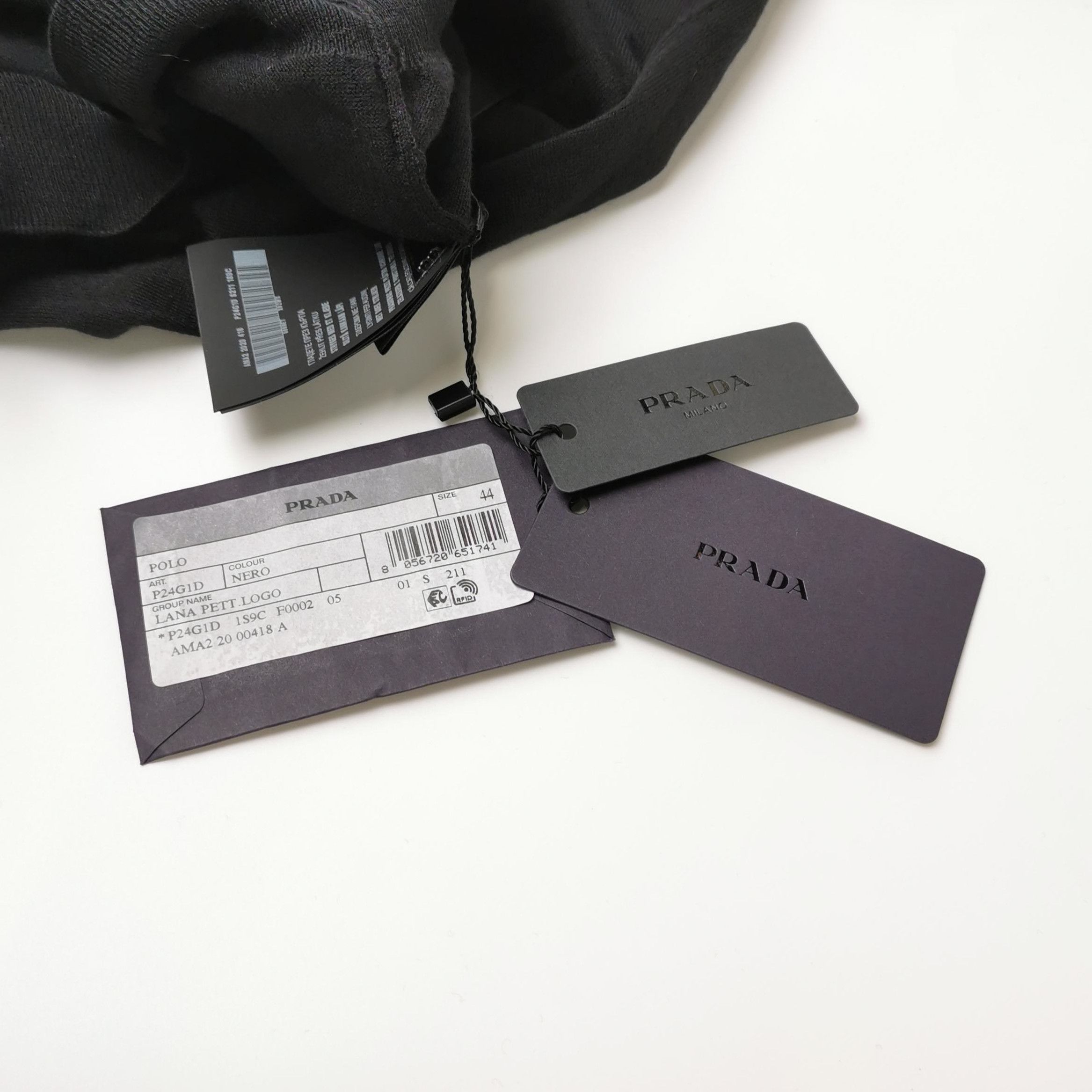 Prada Prada Black Wool Polo Neck Sweater 0089 Size L / US 10 / IT 46 - 4 Thumbnail