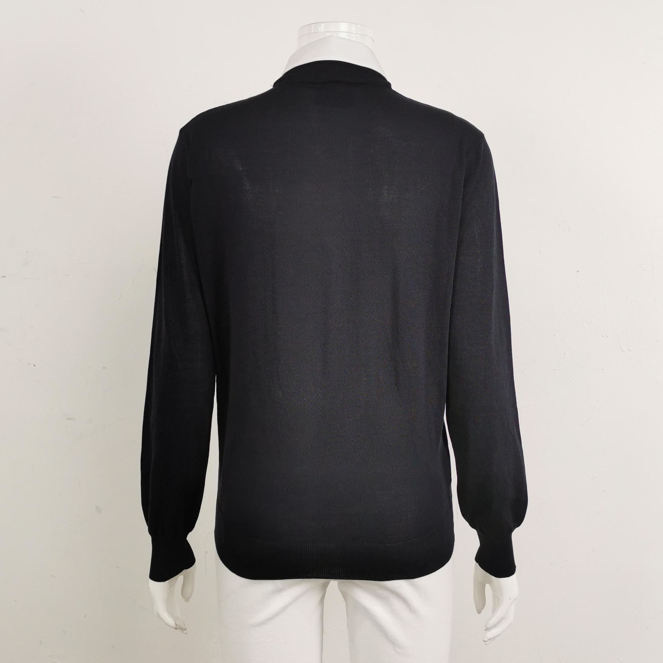 Prada Prada Color-Blocked Silk Blend Knitted Polo 0089 Size XXS / US 00 / IT 34 - 2 Thumbnail
