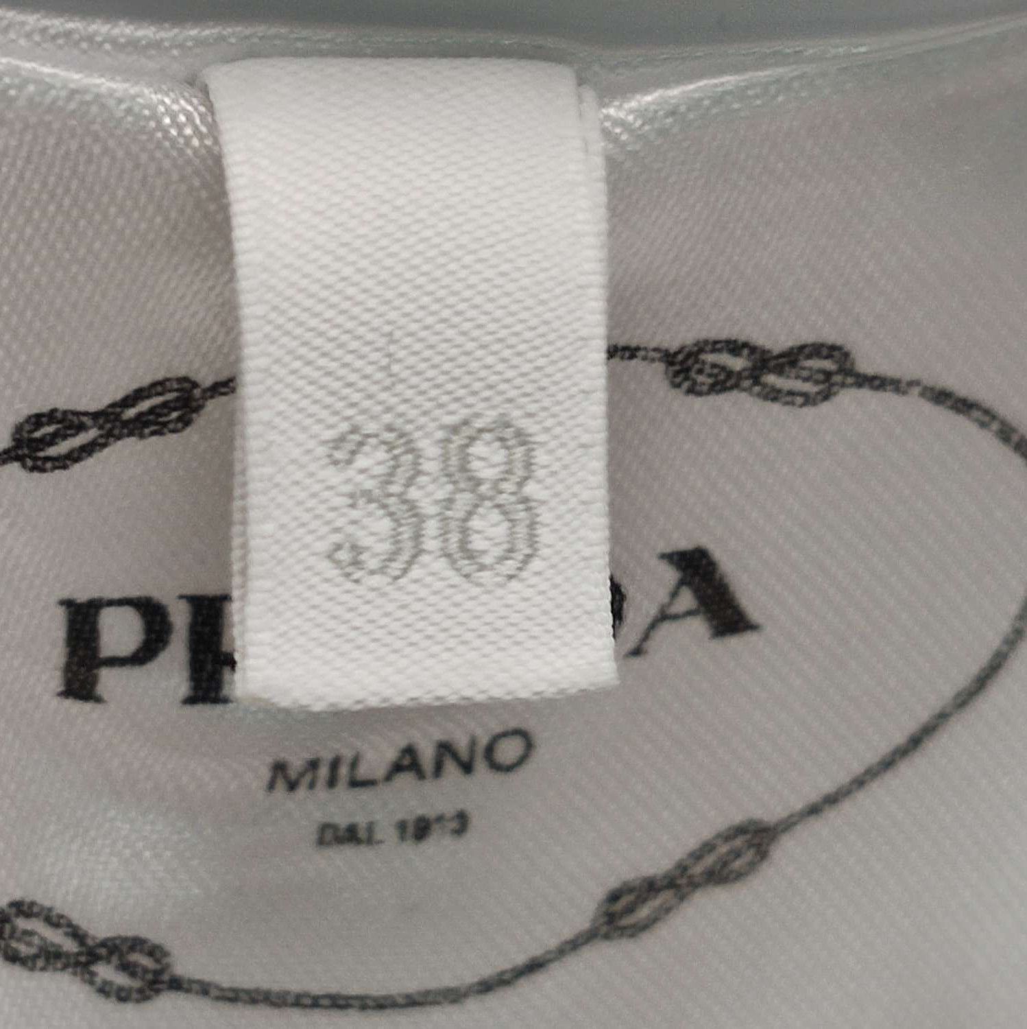 Prada Prada Cropped Cotton Long Sleeve Button-Up Shirt 0089 Size S / US 4 / IT 40 - 7 Thumbnail