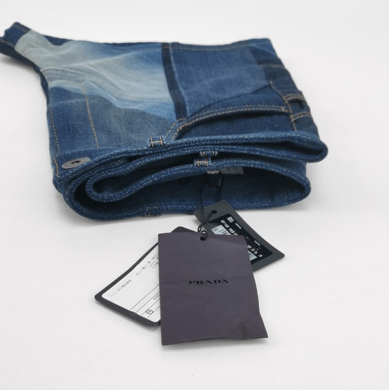 Prada Prada Color-Block Denim Shorts Size 26 0089 Size 26" / US 2 / IT 38 - 4 Thumbnail