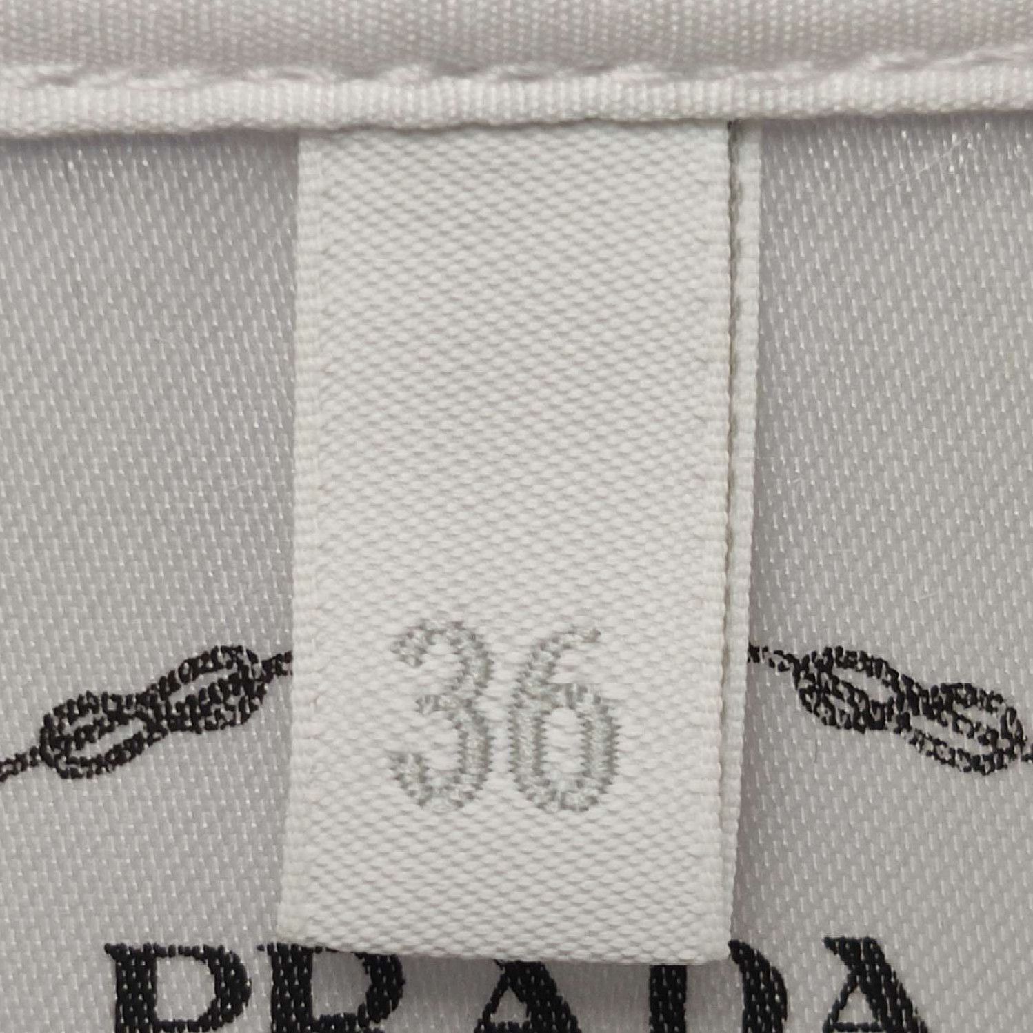 Prada Prada Classic Cotton White Shirt with Tie 0089 Size XXS / US 00 / IT 34 - 5 Thumbnail