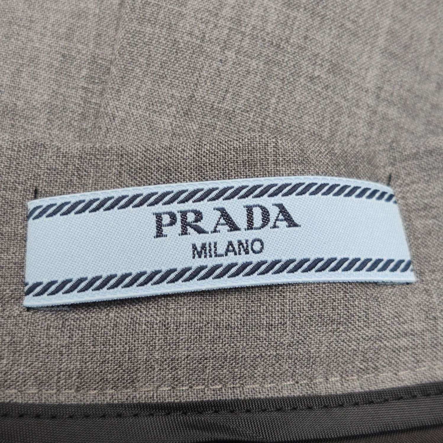 Prada Prada Gray Wool Gathered Midi Skirt 0089 Size 38" / US 16 / IT 52 - 5 Thumbnail