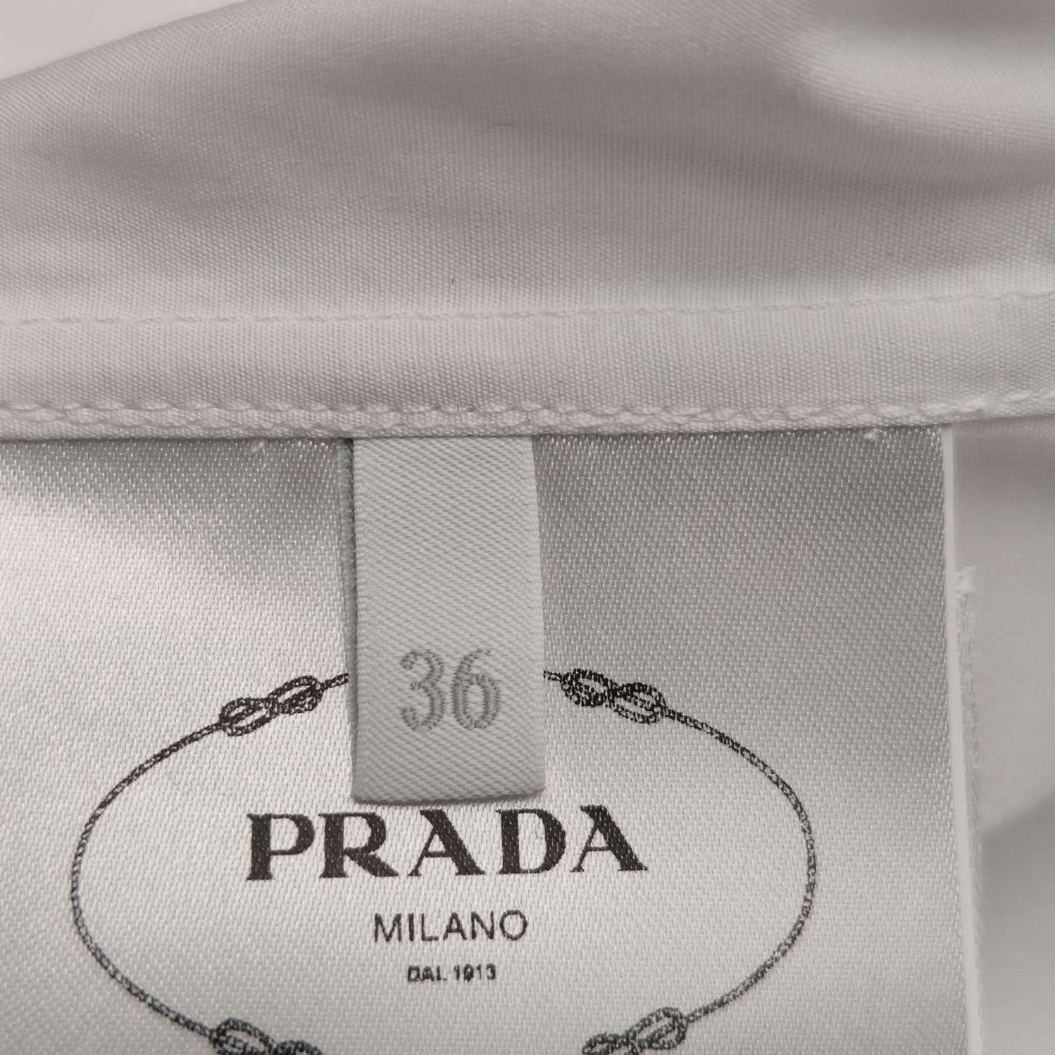 Prada Prada Cotton Button-Up Shirt for Women 0089 Size XS / US 0-2 / IT 36-38 - 6 Thumbnail