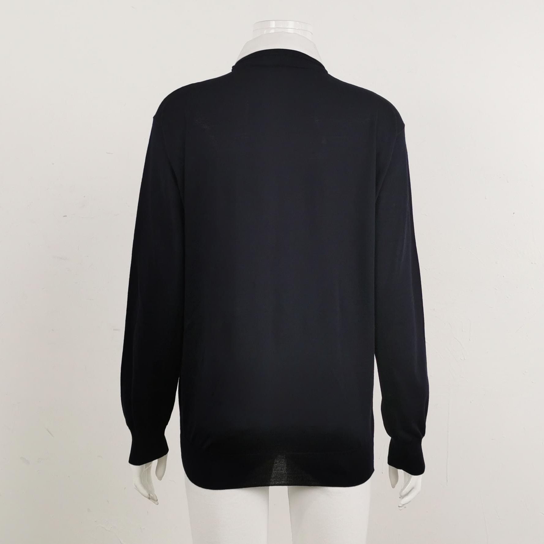 Prada Prada Wool Contrast Collar Knit Sweater 0089 Size S / US 4 / IT 40 - 2 Thumbnail