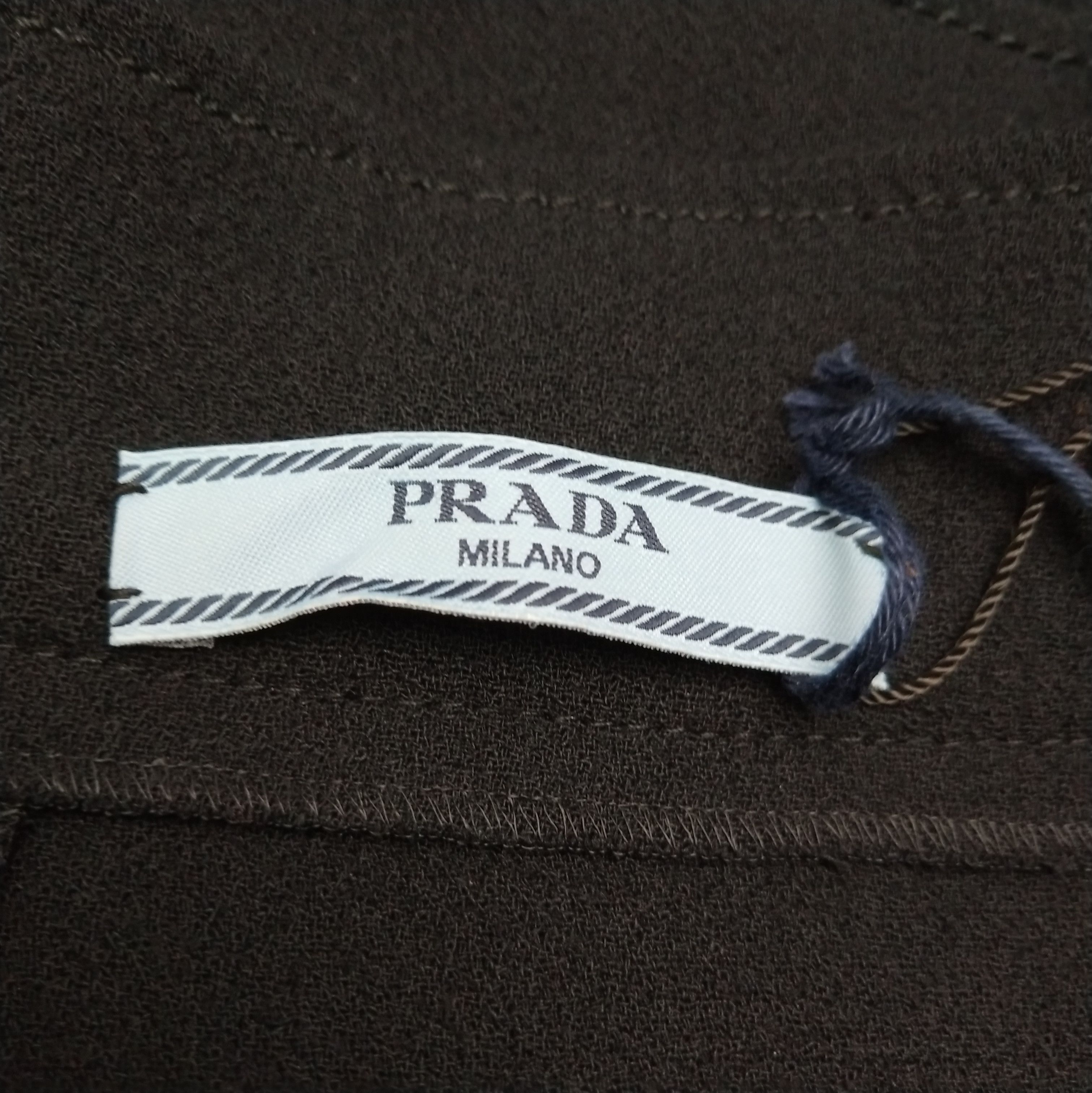 Prada Prada Wool Black A-line Skirt Size 38 0089 Size 38" / US 16 / IT 52 - 5 Thumbnail