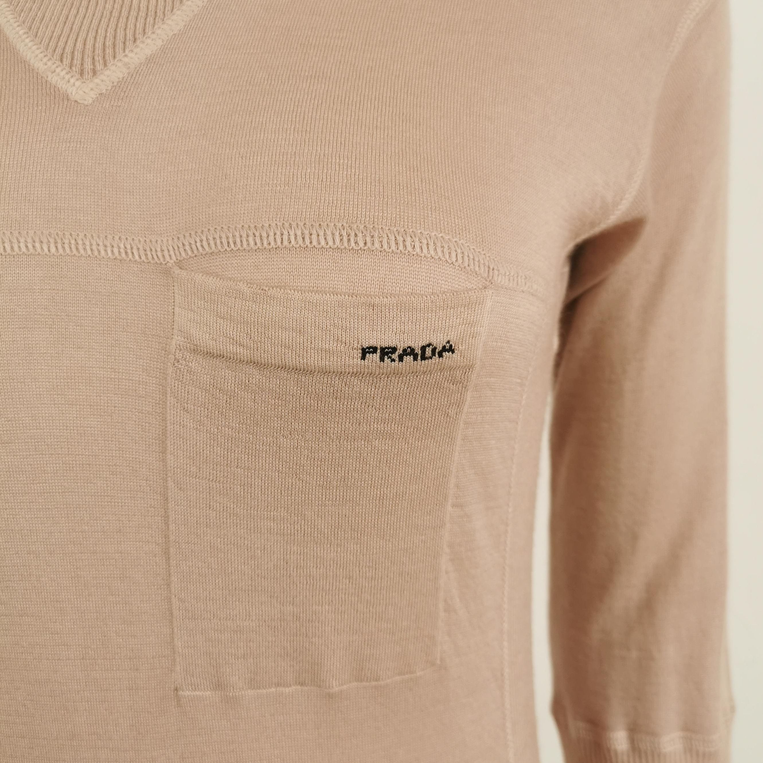 Prada Prada Soft Cashmere Long Sleeve Knit Sweater 0089 Size L / US 10 / IT 46 - 3 Thumbnail