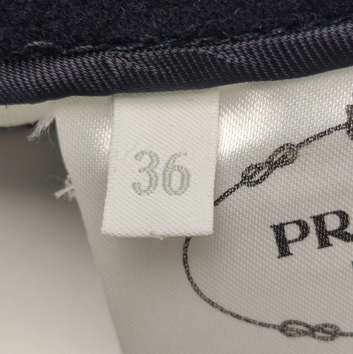 Prada Prada Logo Embellished Wool Blend Skirt 0089 Size 22" - 6 Thumbnail