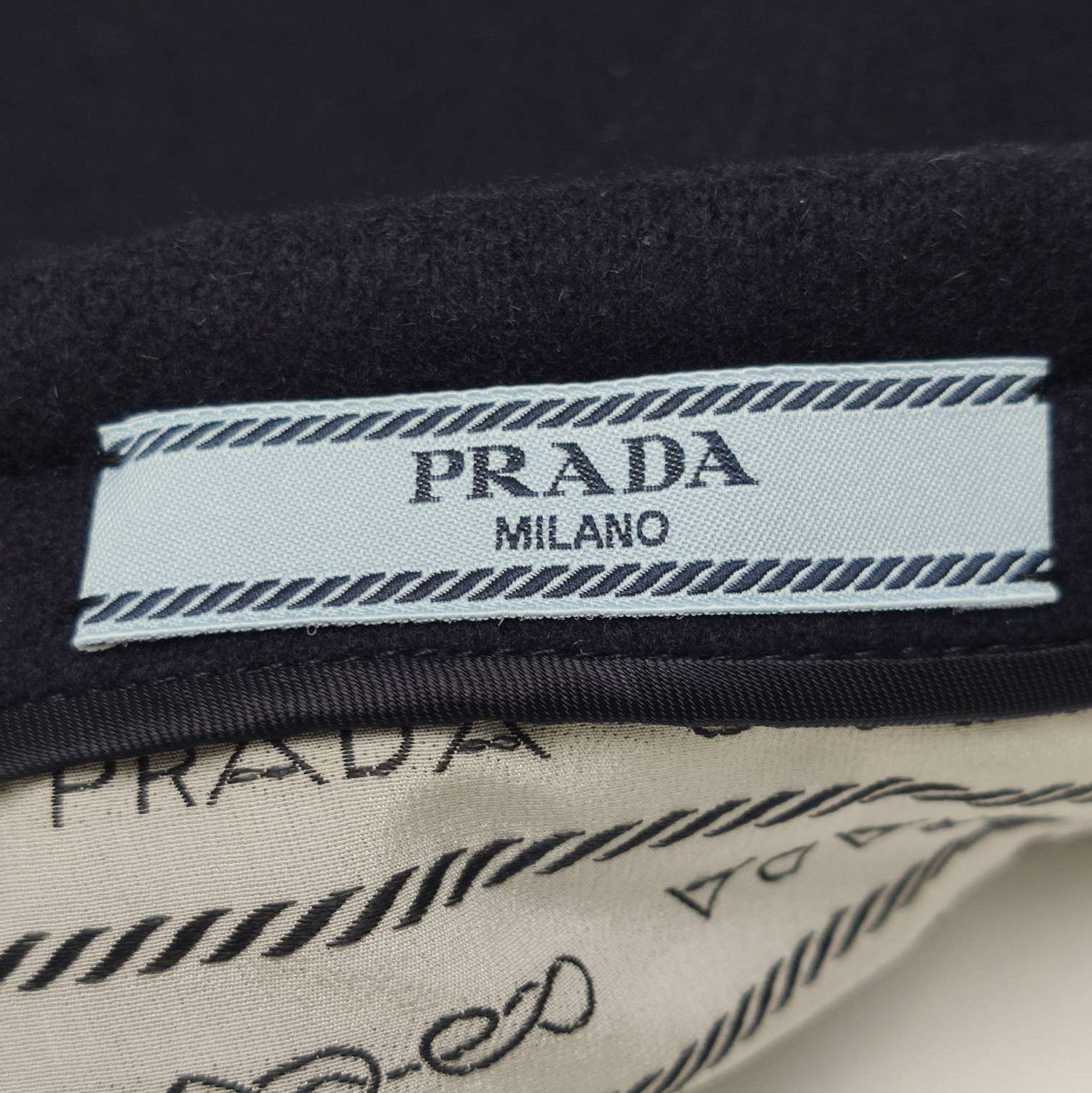 Prada Prada Logo Embellished Wool Blend Skirt 0089 Size 22" - 5 Thumbnail