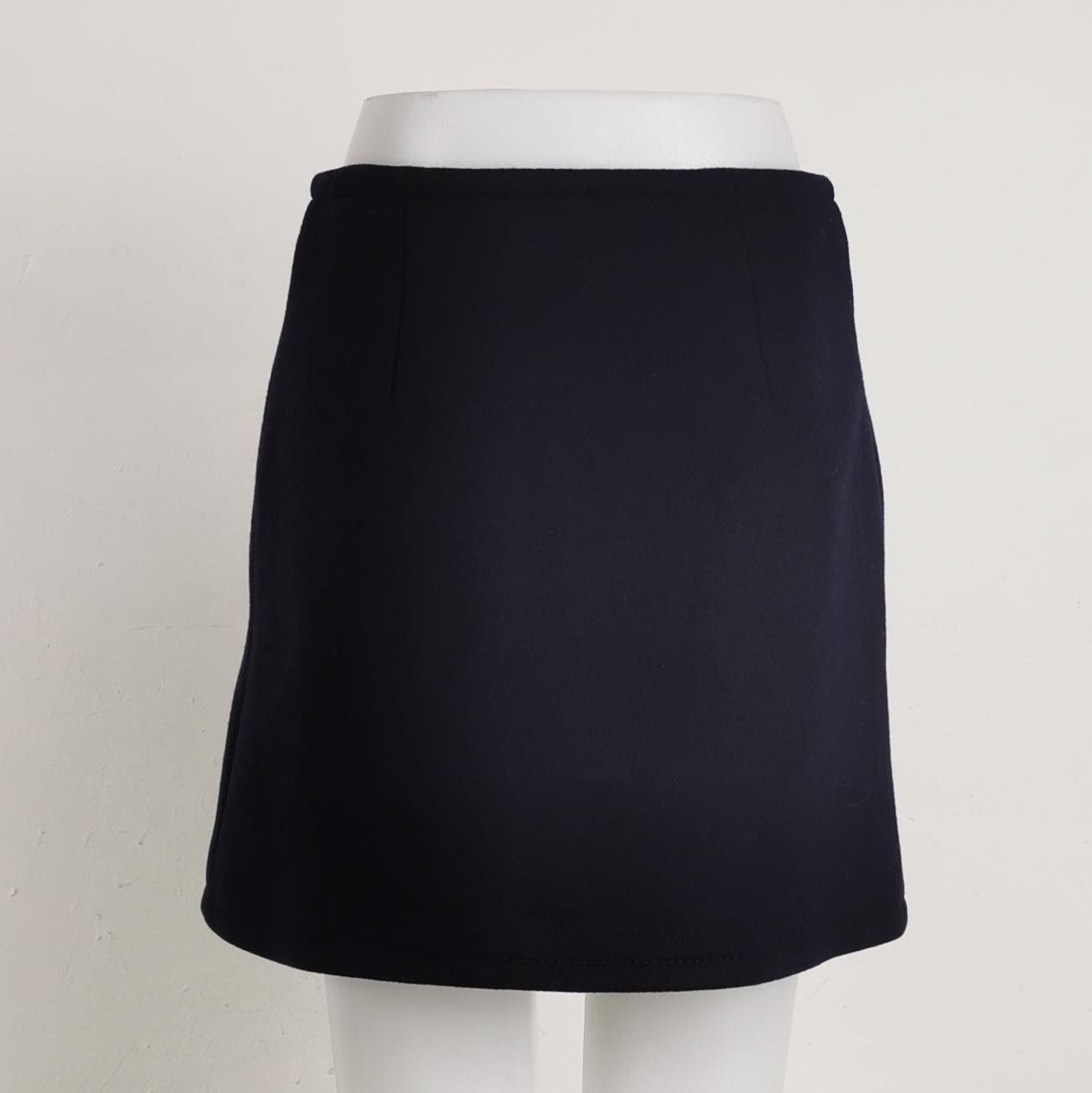 Prada Prada Logo Embellished Wool Blend Skirt 0089 Size 22" - 2 Thumbnail