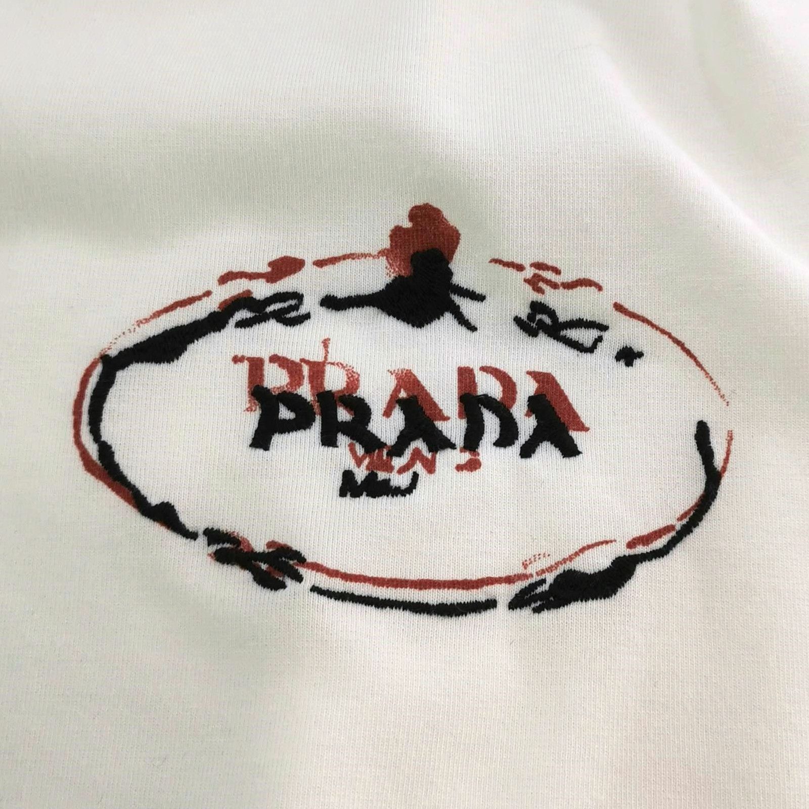 Prada Prada Cotton Logo Round Neck T-shirt 0089 Size S / US 4 / IT 40 - 3 Thumbnail