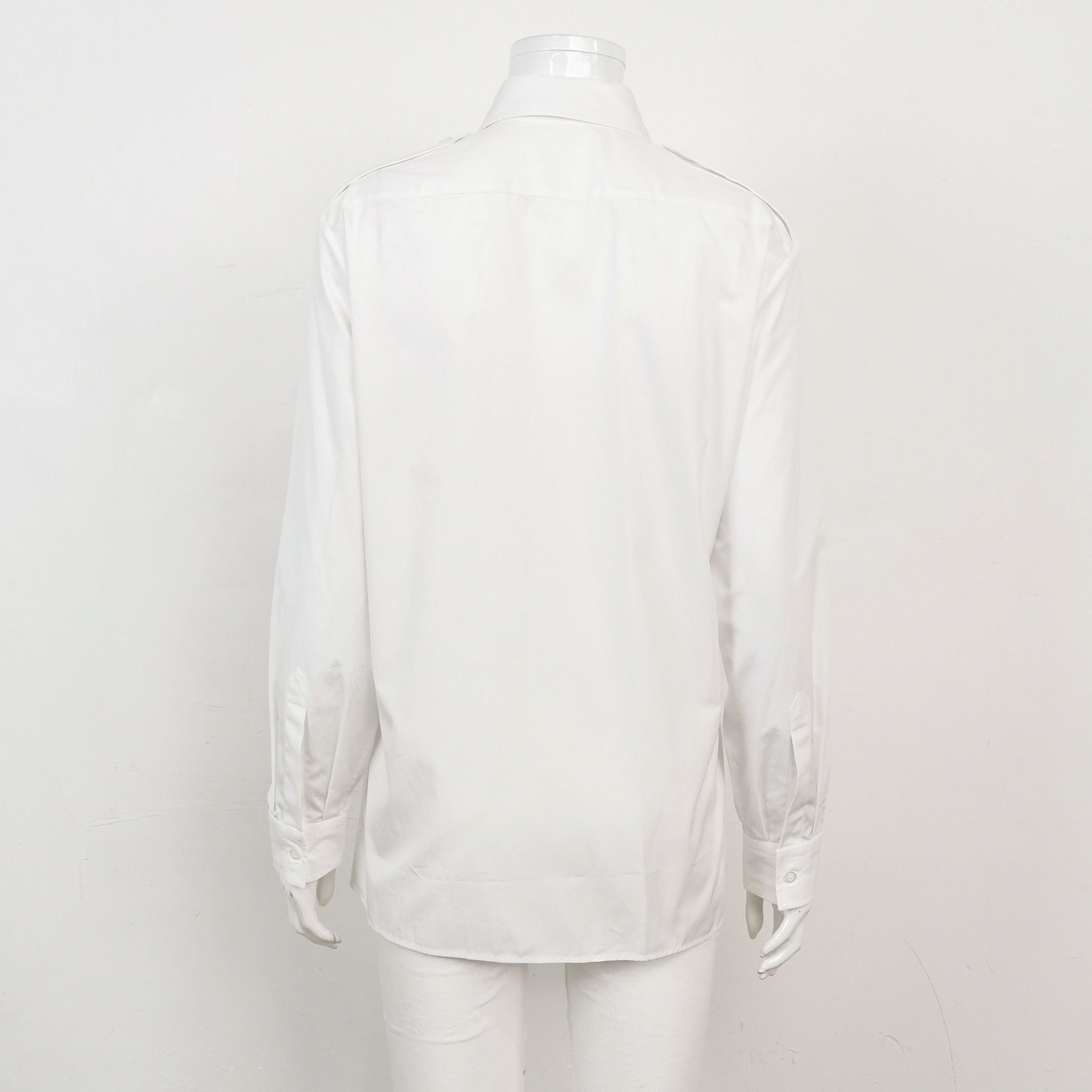 Prada Prada Cotton Long Sleeve Shirt with Tie 0089 Size S / US 4 / IT 40 - 2 Thumbnail