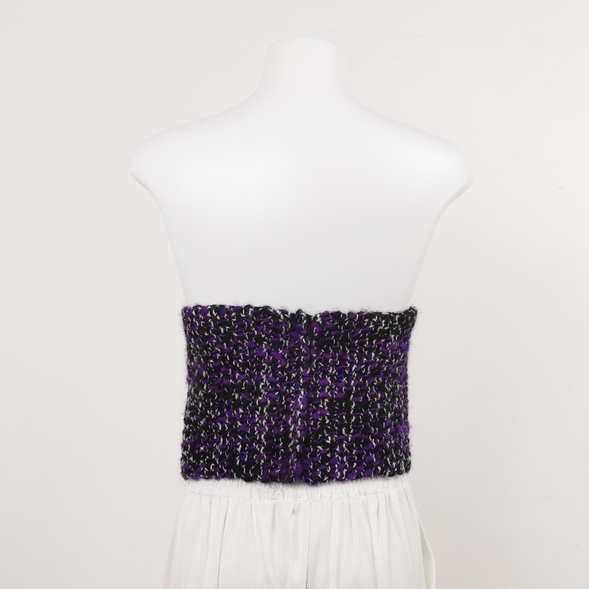 Prada Prada Wool Blend Logo Knit Tube Top 0089 Size S / US 4 / IT 40 - 2 Thumbnail