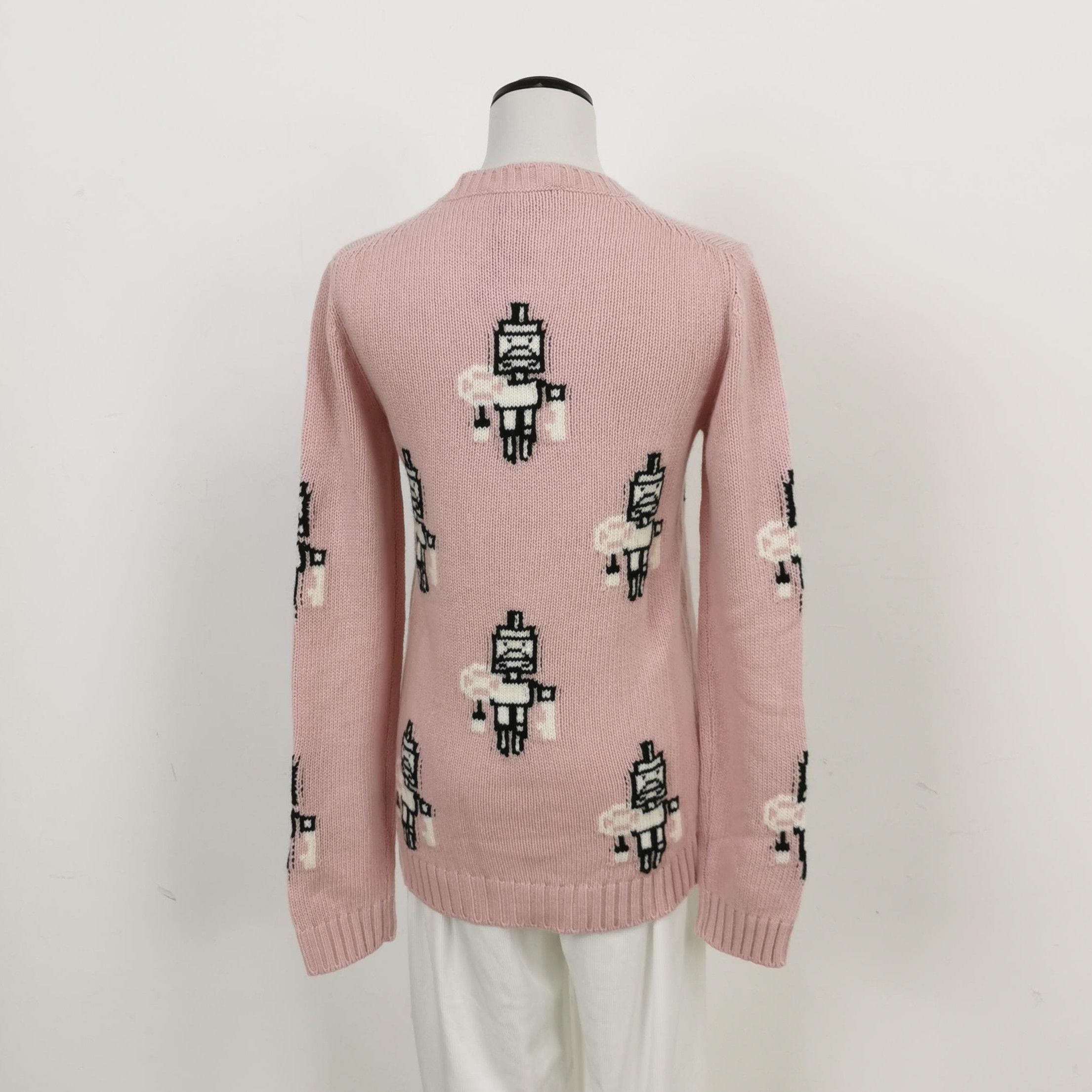 Prada Prada Wool-Cashmere Blend Robot Knit Sweater 0089 Size S / US 4 / IT 40 - 2 Thumbnail