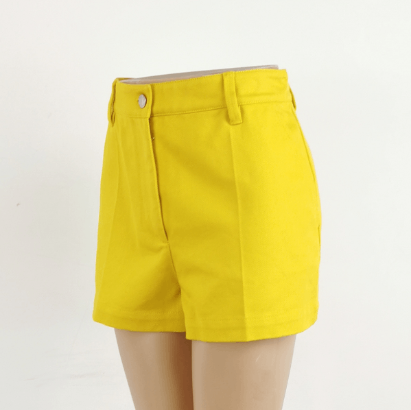 Prada Prada Yellow Cotton Triangle Logo Shorts 0089 Size 40" / US 18 - 2 Thumbnail