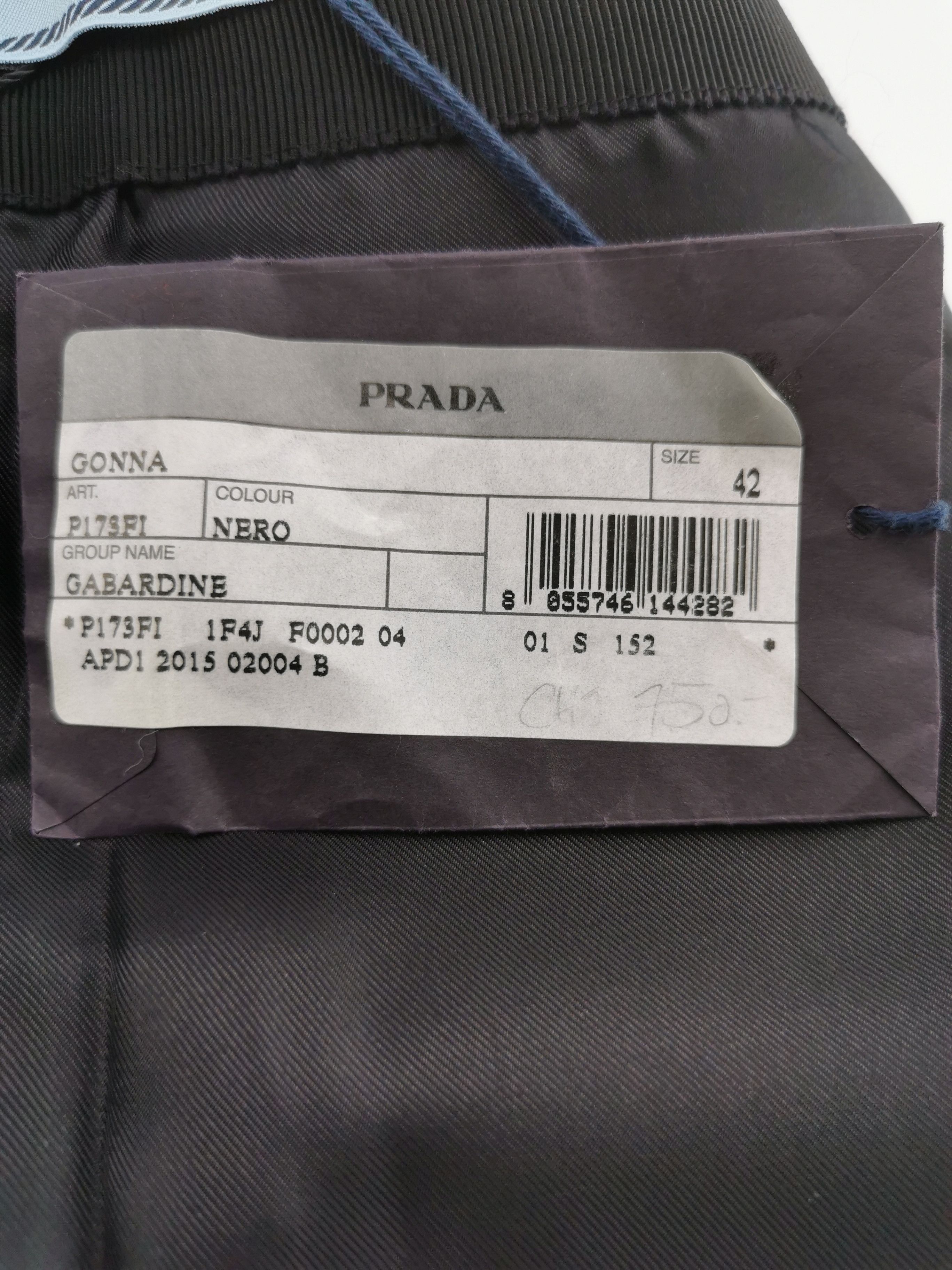 Prada Prada Black Wool Mini Skirt Size 42 0089 Size 42" / US 20 - 10 Thumbnail