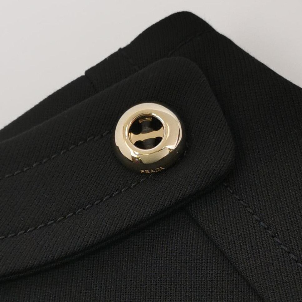Prada Prada Black Wool Mini Skirt Size 42 0089 Size 42" / US 20 - 3 Thumbnail