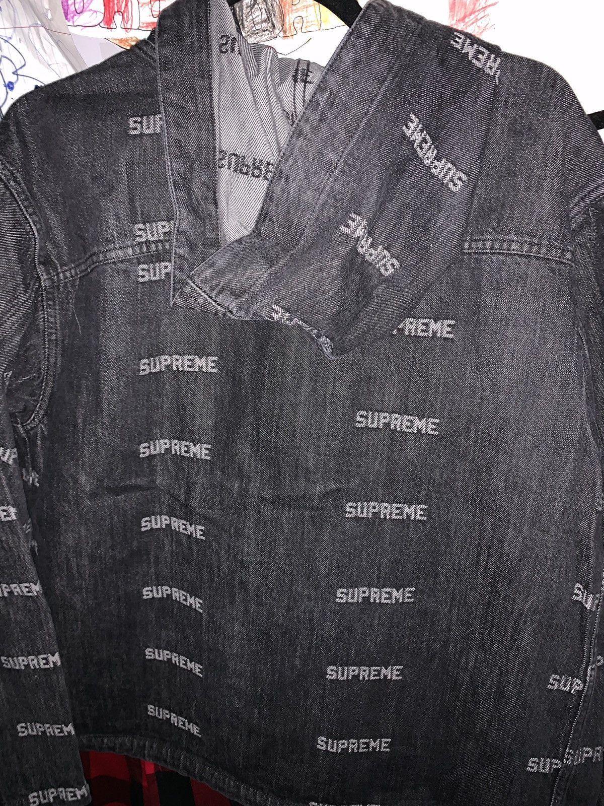 Logo denim turnout jacket clearance