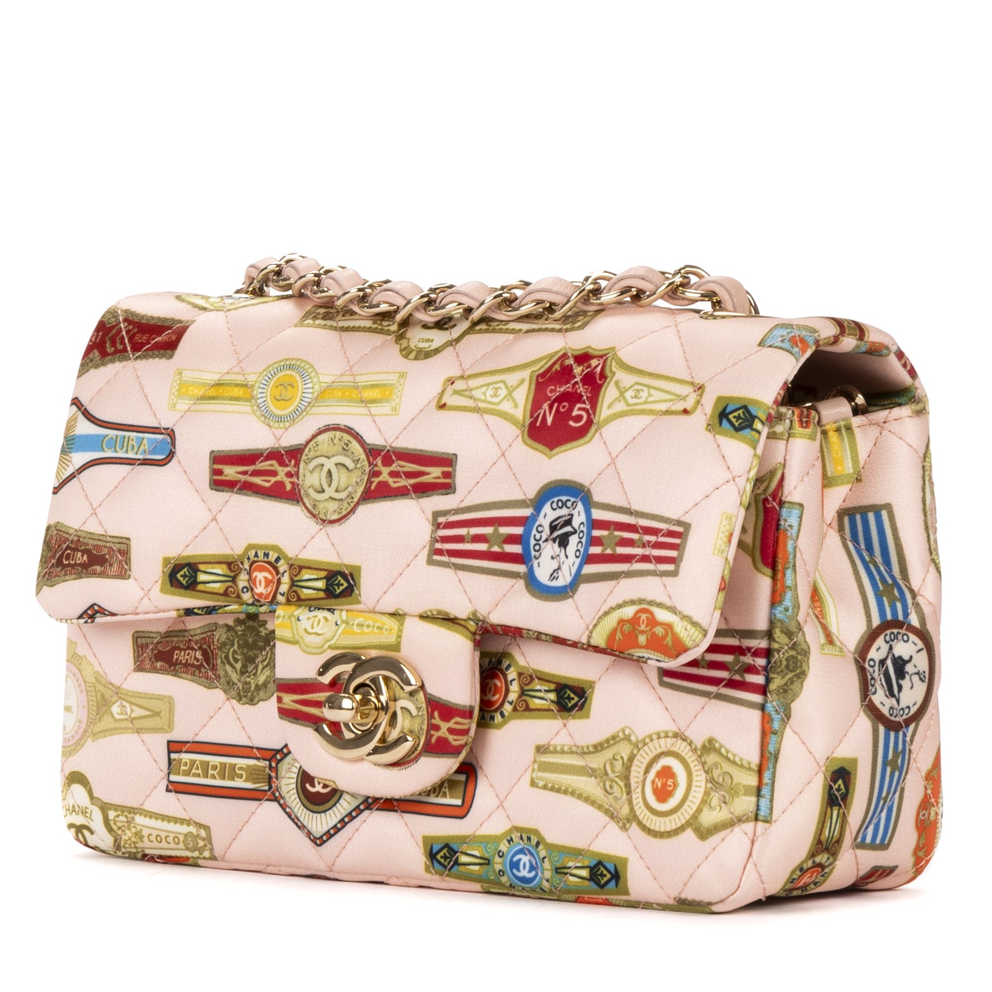 Chanel Ltd. Ed. Paris Cuba Cigar Label Printed Rectangular Mini Classic Flap Size ONE SIZE - 2 Thumbnail