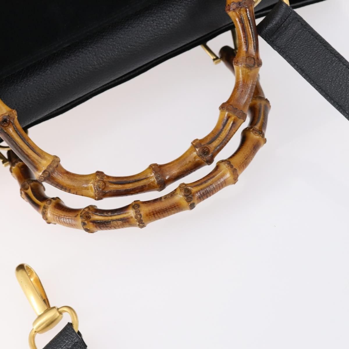 Gucci Gucci Vintage Bamboo Handle Bag Suede Size ONE SIZE - 8 Thumbnail