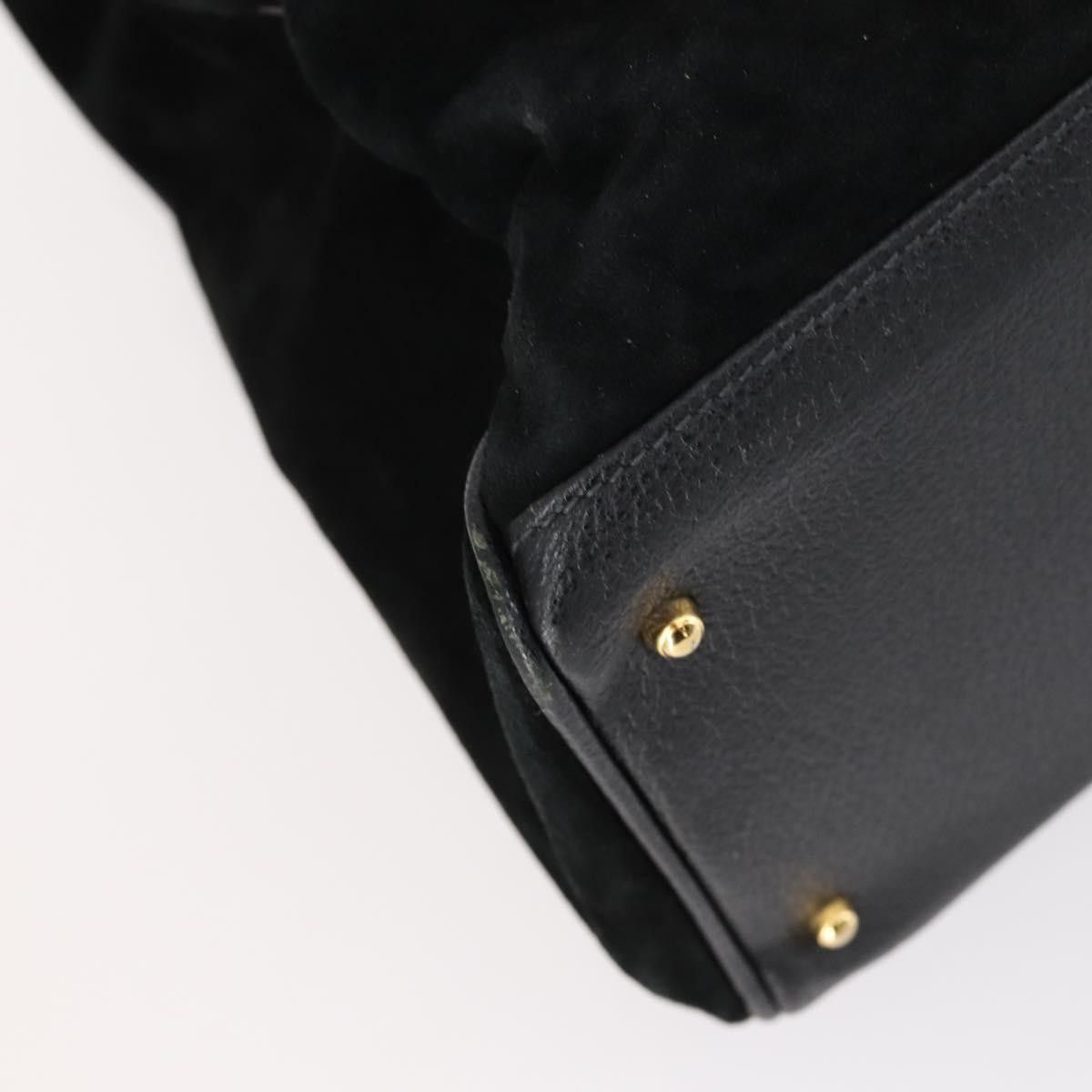 Gucci Gucci Vintage Bamboo Handle Bag Suede Size ONE SIZE - 10 Thumbnail