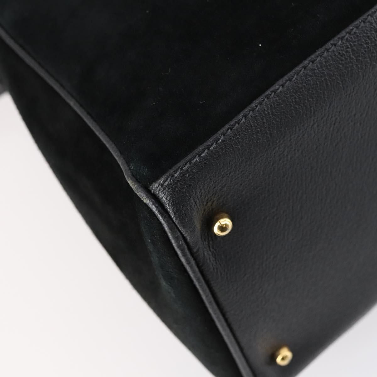 Gucci Gucci Vintage Bamboo Handle Bag Suede Size ONE SIZE - 12 Thumbnail