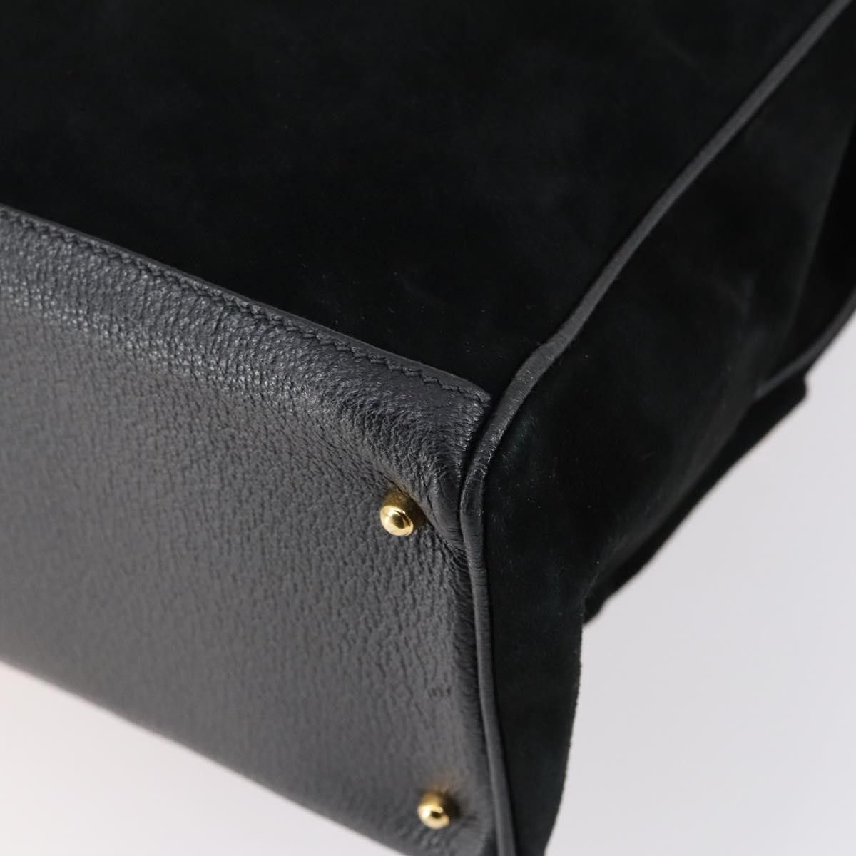 Gucci Gucci Vintage Bamboo Handle Bag Suede Size ONE SIZE - 11 Thumbnail