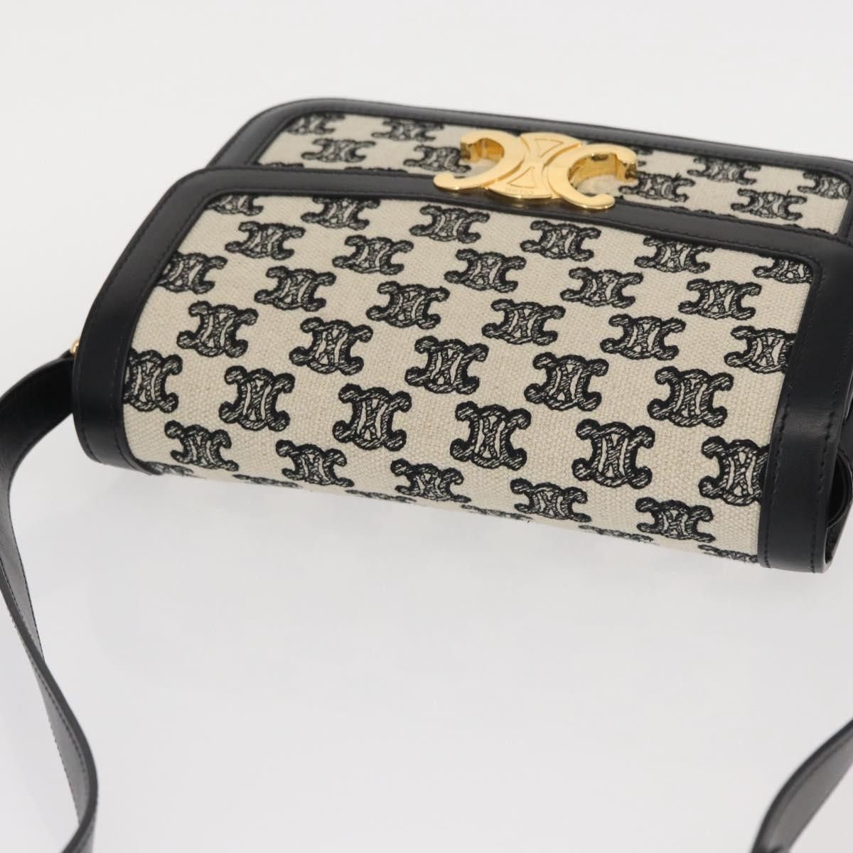 Celine Celine Triomphe Shoulder Bag Canvas with Leather Size ONE SIZE - 17 Thumbnail