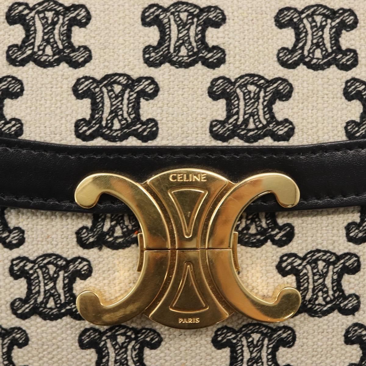 Celine Celine Triomphe Shoulder Bag Canvas with Leather Size ONE SIZE - 14 Thumbnail