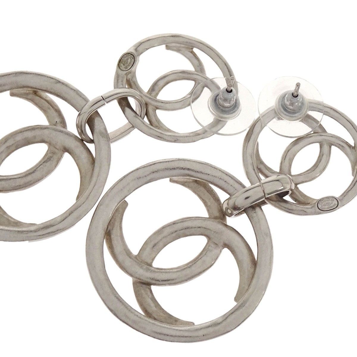 Chanel Chanel Vintage Round CC Drop Clip-On Earrings Metal Size ONE SIZE - 3 Thumbnail