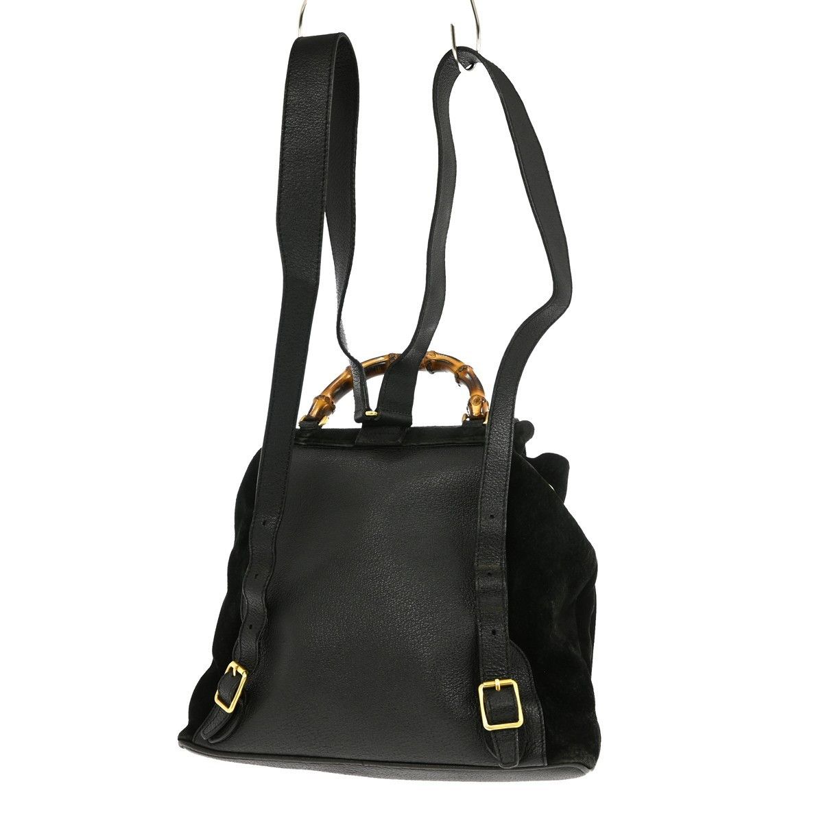 Gucci Gucci Vintage Bamboo Backpack Suede Size ONE SIZE - 2 Thumbnail