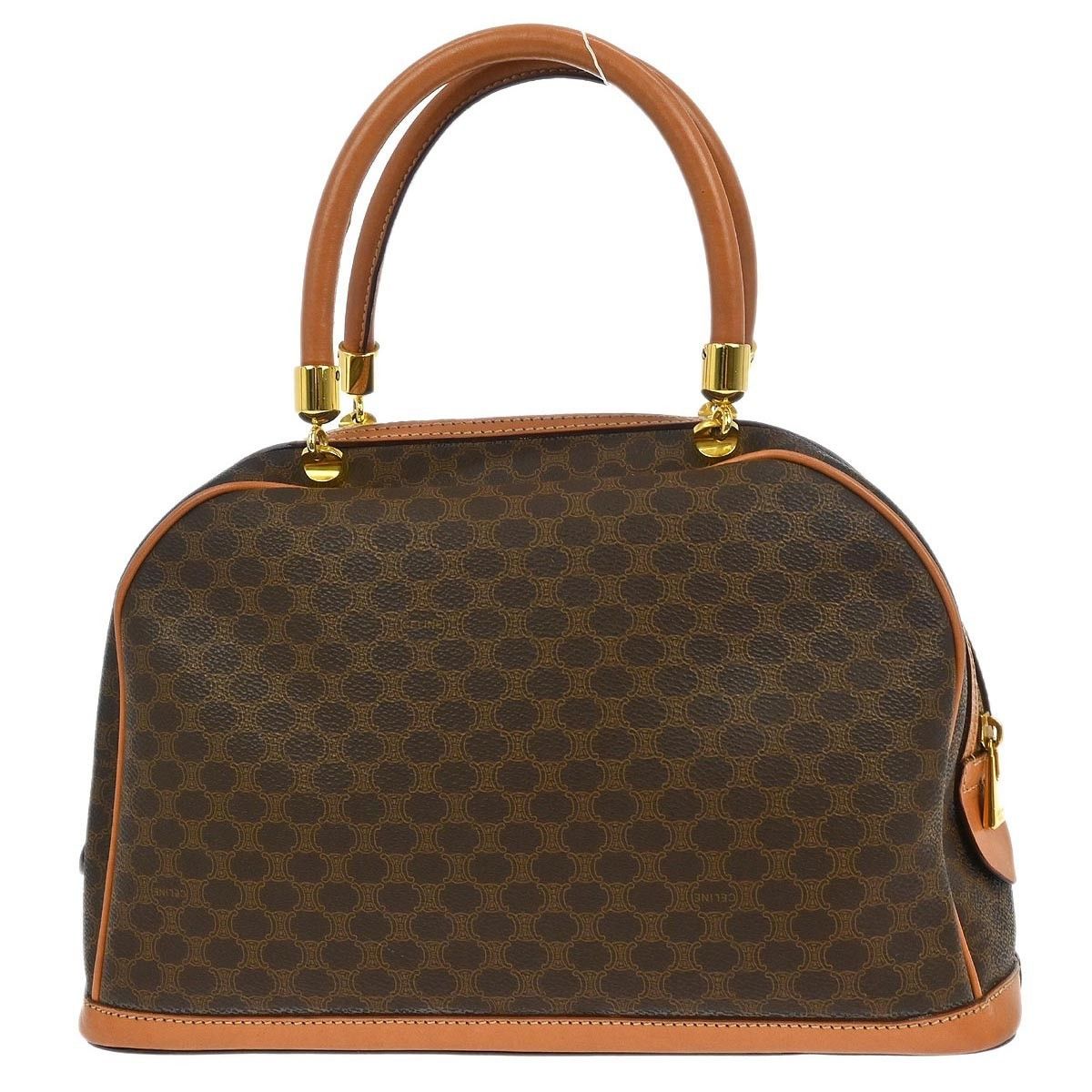 Celine Celine Vintage Macadam Handbag Canvas and Leather Size ONE SIZE - 2 Thumbnail