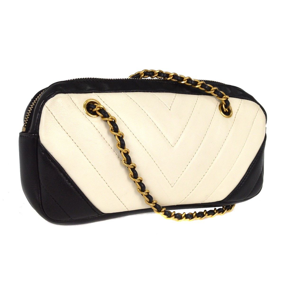 Chanel Chanel Chevron Camera Bag Quilted Leather Size ONE SIZE - 2 Thumbnail
