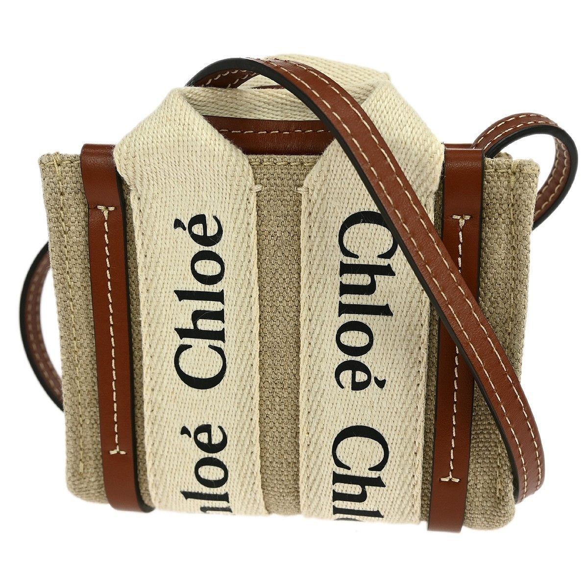 Chloe Chloe Woody Convertible Tote Canvas with Leather Size ONE SIZE - 2 Thumbnail