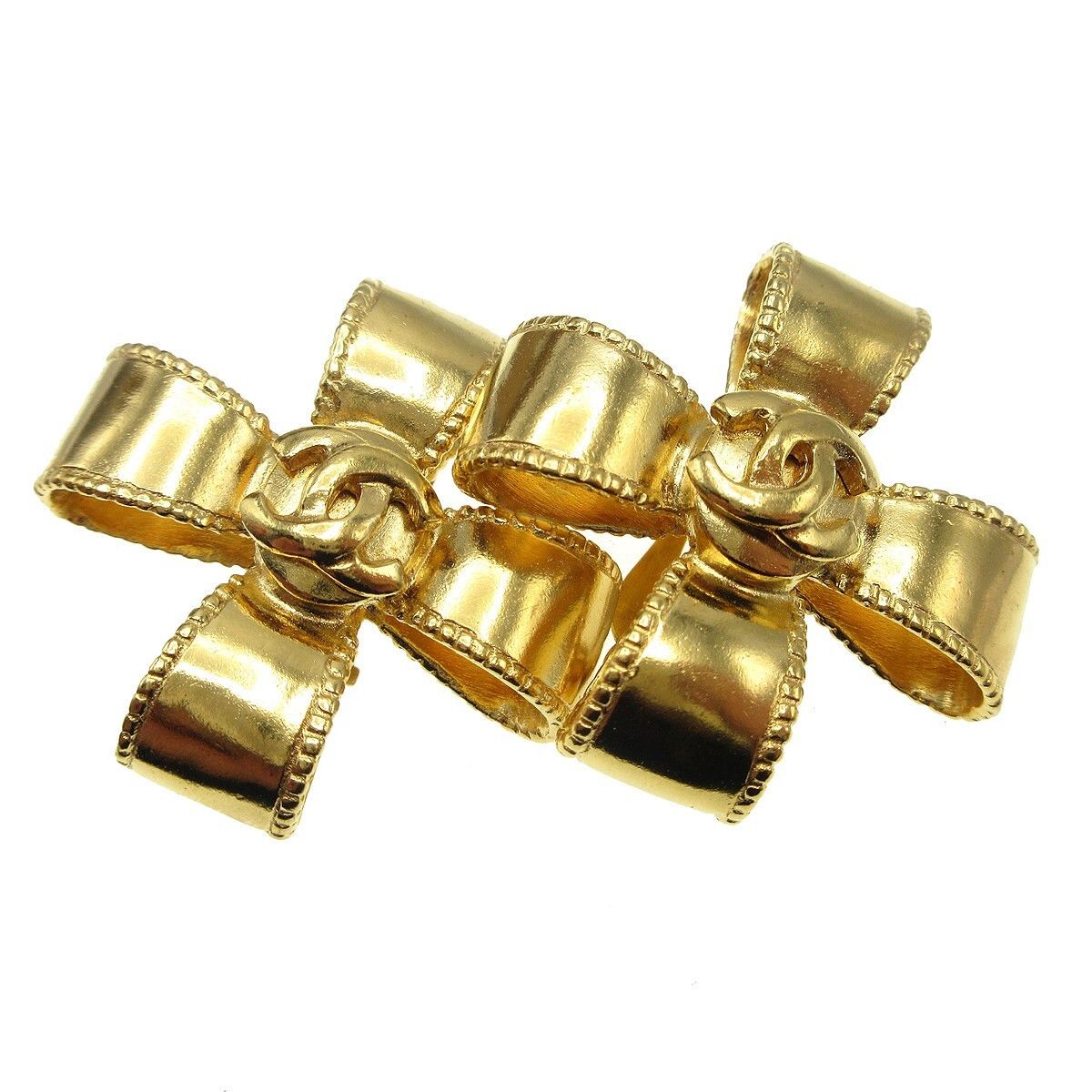 Chanel Chanel Vintage CC Clover Clip-On Earrings Metal Size ONE SIZE - 5 Thumbnail