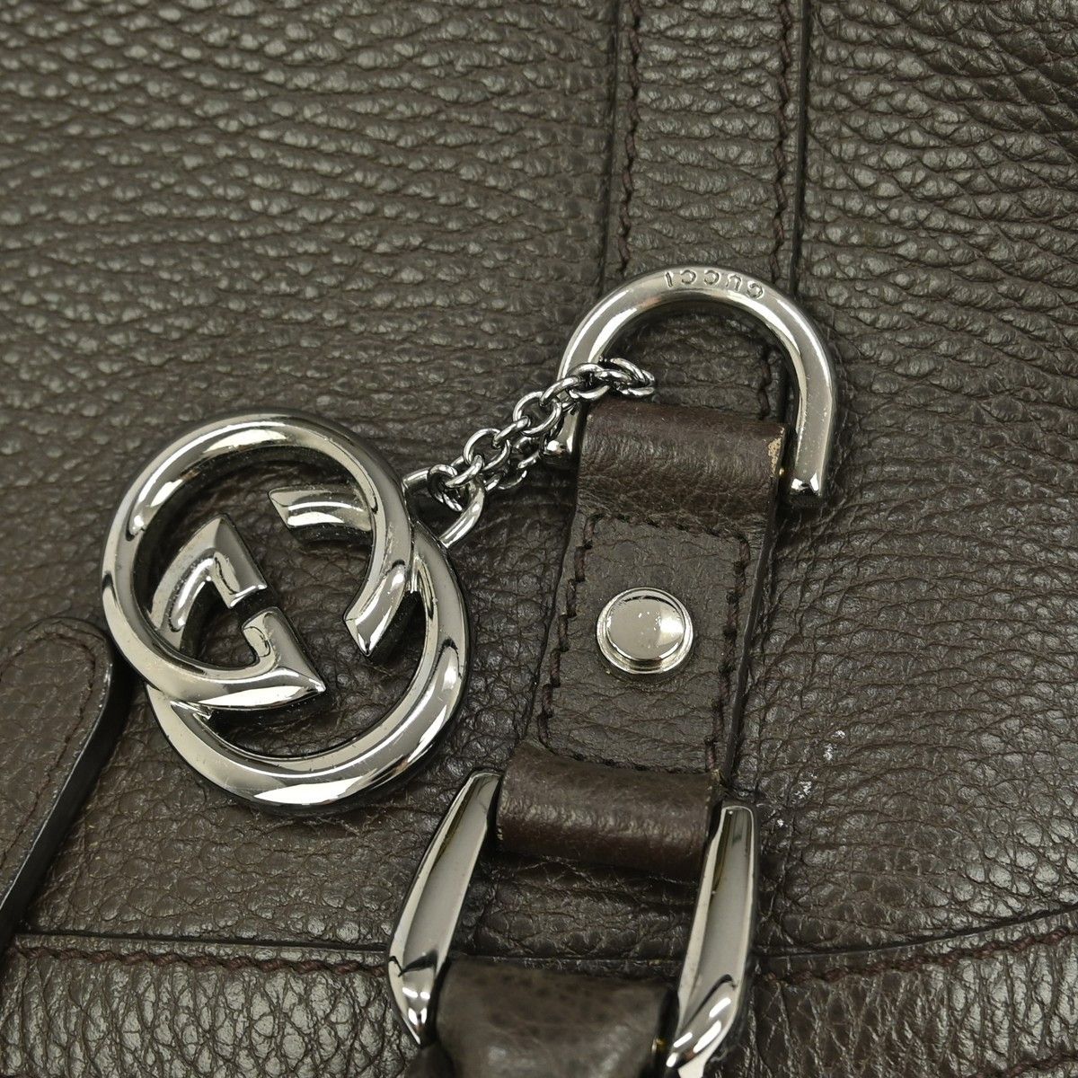 Gucci Gucci Britt Convertible Dome Satchel Leather Size ONE SIZE - 8 Thumbnail