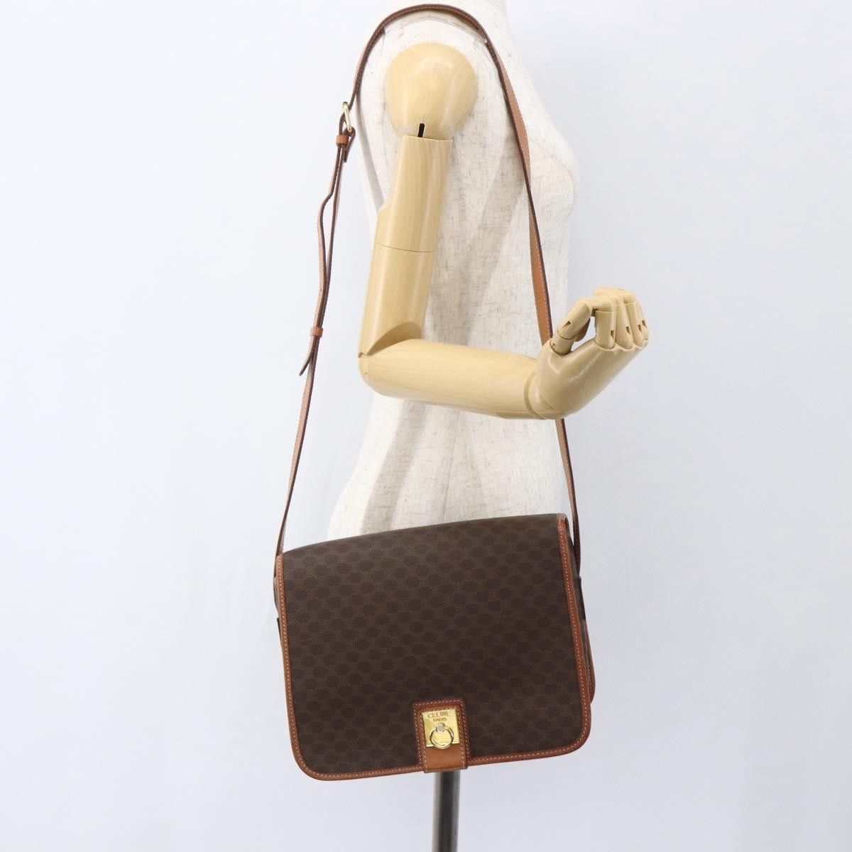 Celine Celine Vintage Macadam Shoulder Bag Canvas and Leather Size ONE SIZE - 13 Thumbnail