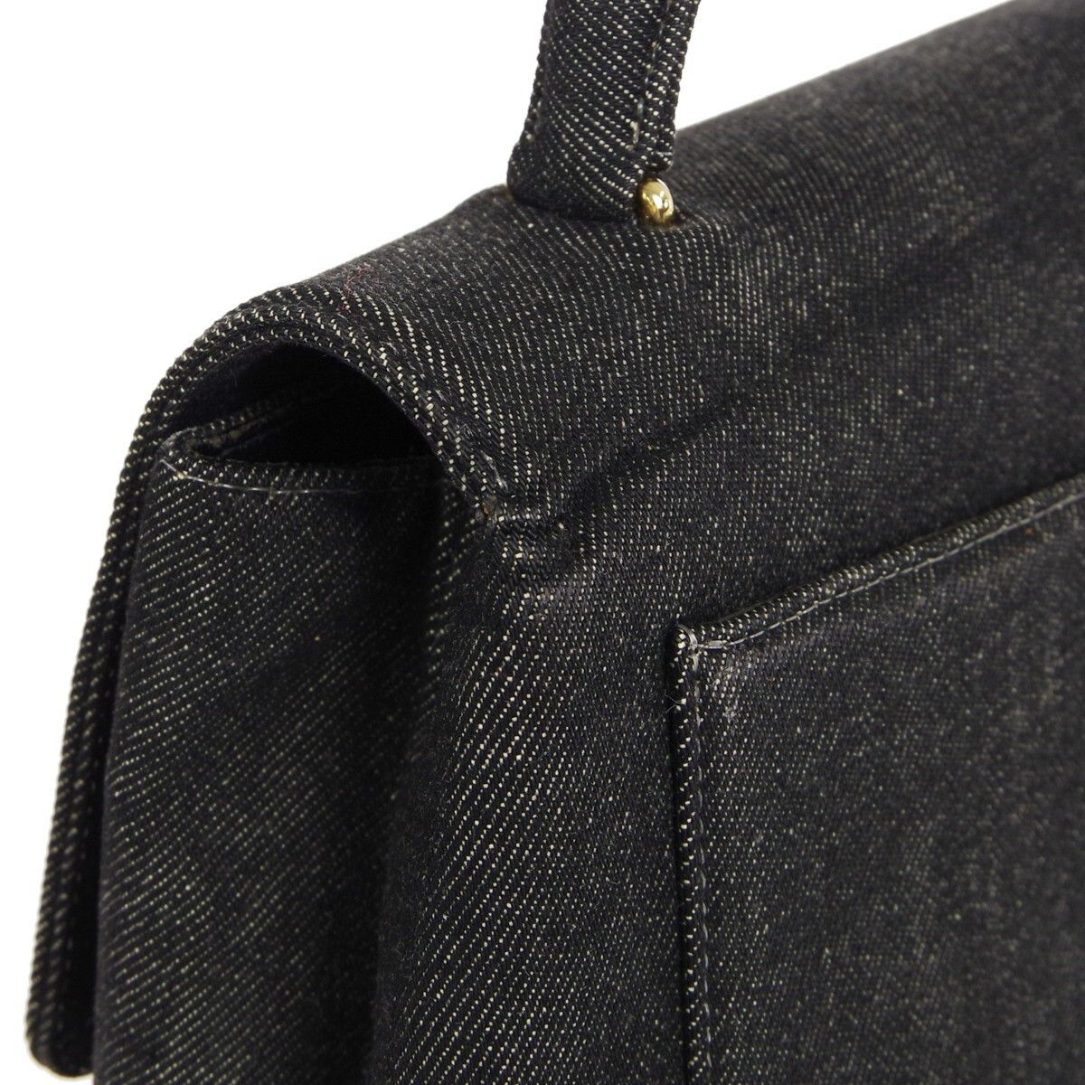 Chanel Chanel Vintage Classic Top Handle Flap Bag Denim Size ONE SIZE - 11 Thumbnail