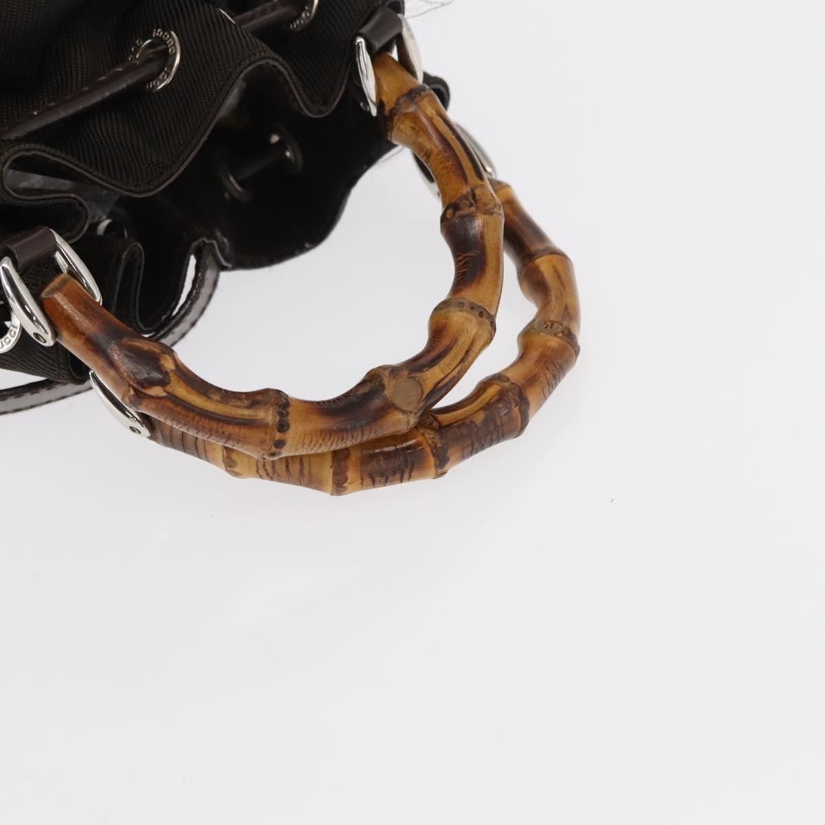 Gucci Gucci Vintage Bamboo Sling Backpack Nylon Size ONE SIZE - 22 Thumbnail