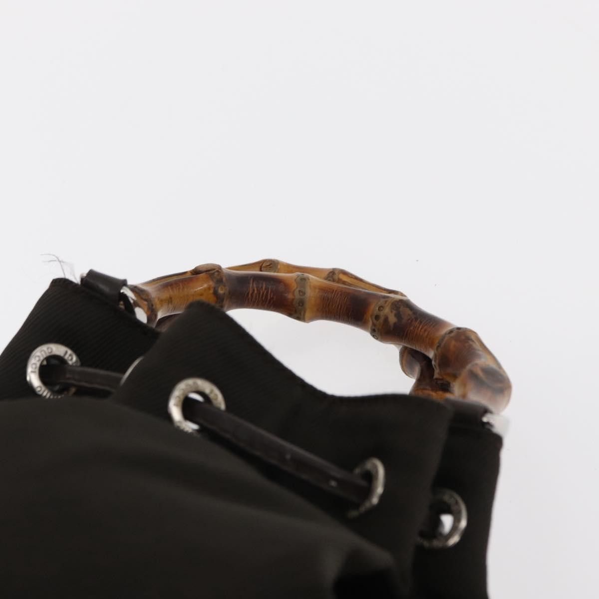 Gucci Gucci Vintage Bamboo Sling Backpack Nylon Size ONE SIZE - 13 Thumbnail