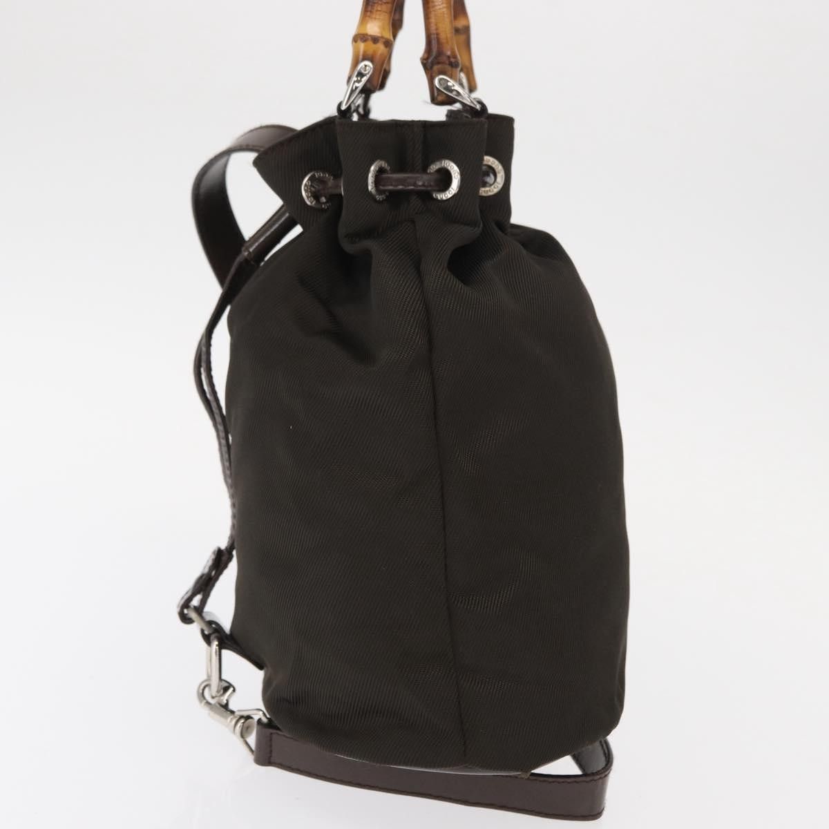 Gucci Gucci Vintage Bamboo Sling Backpack Nylon Size ONE SIZE - 4 Thumbnail