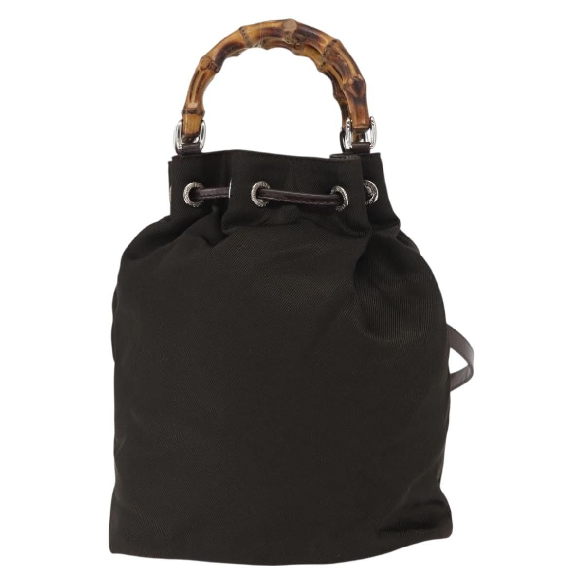 Gucci Gucci Vintage Bamboo Sling Backpack Nylon Size ONE SIZE - 24 Thumbnail